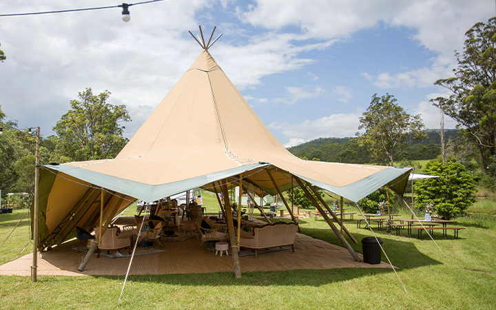 outdoor gold coast tipi engagement party options