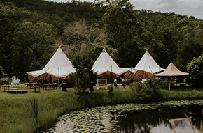 rustic triple tipi package gold coast hinterland