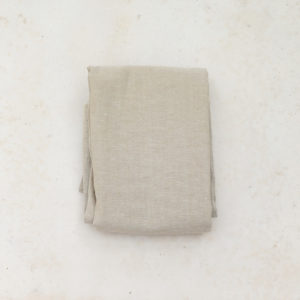 biege linen table cloth