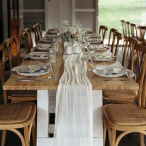 cheesecloth table runner