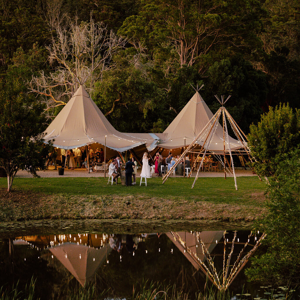 gold coast hinterland wedding venue packages double tipi
