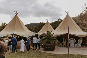 gold coast triple tipi kata wedding reception package