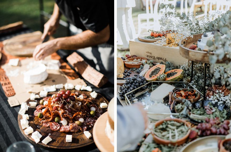 Local cheeses and fresh produce are a must for creating a memorable wedding menu