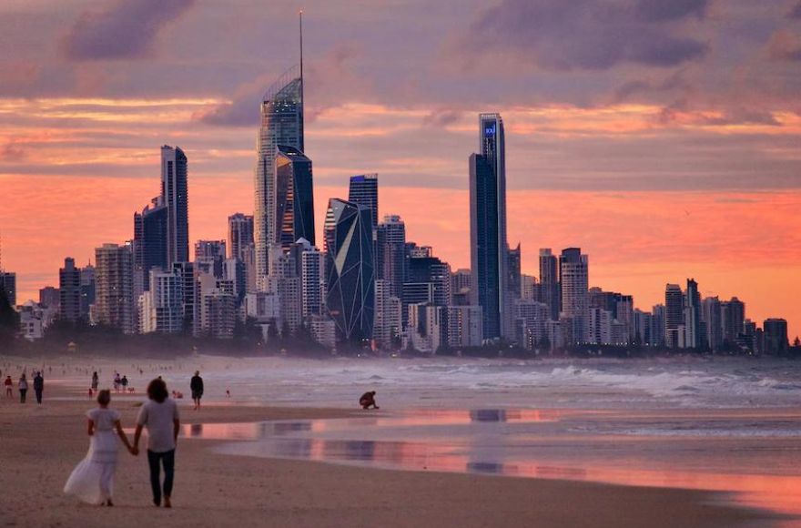 Image of the Gold Coast skyline at sunset