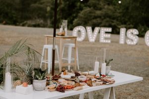 food grazing table for wedding